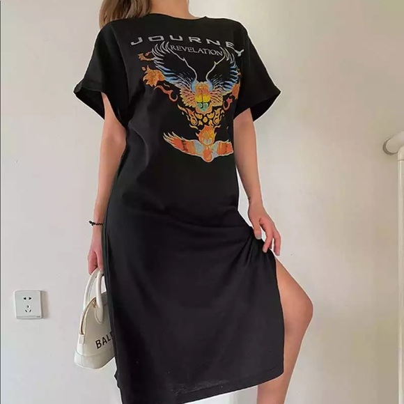 S-L Vintage Grunge 🌗 Journey Graphic Tunic TeeNew - Picture 9 of 9